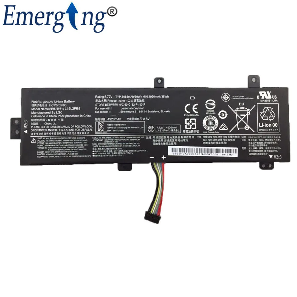 Оригинальный новый аккумулятор L15L2PB5 для ноутбука Lenovo XiaoXin 310 15IKB 510 L15M2PB5 L15M2PB3 7 72 в 39