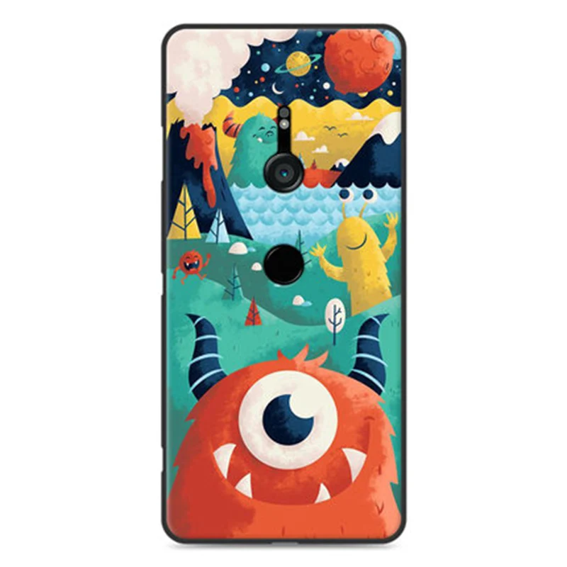 Силиконовый чехол для Sony Xperia XZ3 с мультяшным рисунком мягкий телефона XZ 3 H9493