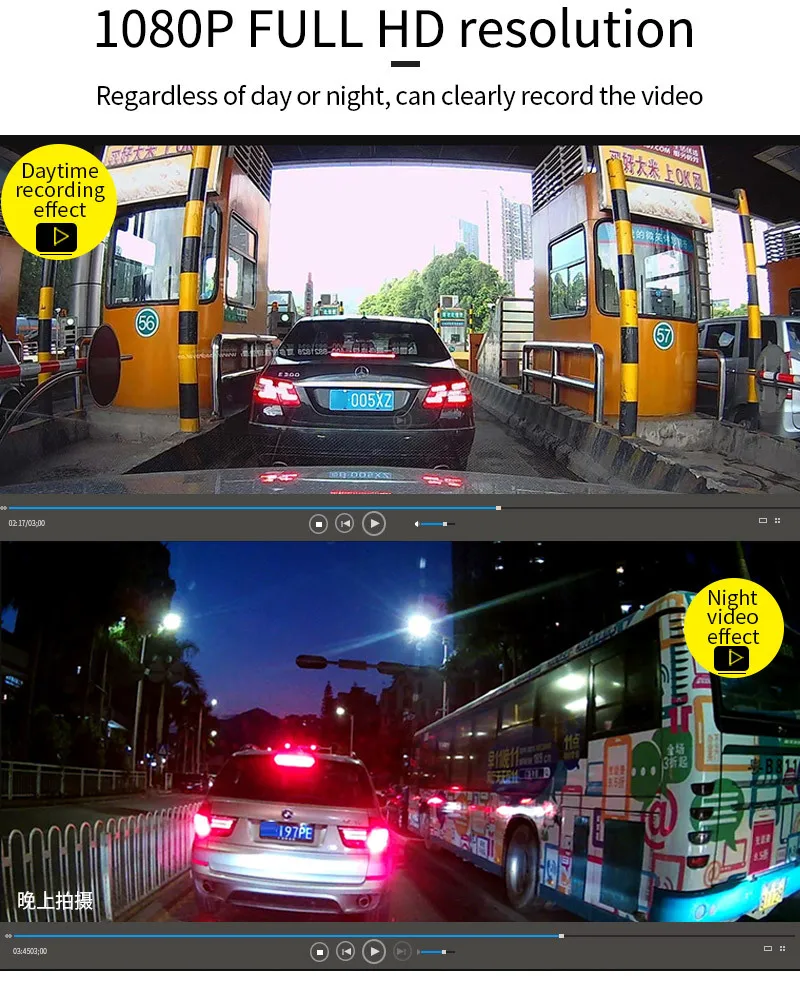 Denicer Full HD 1080P Dash камера 140 градусов широкоугольный DVR Автомобильный видеорегистратор с циклической записью приборной панели