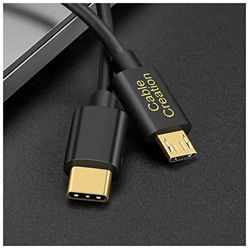 Кабель CableCreation с USB C на Micro OTG 0 65 фута короткий шнур типа совместимый Galaxy S8/S8 Plus Google