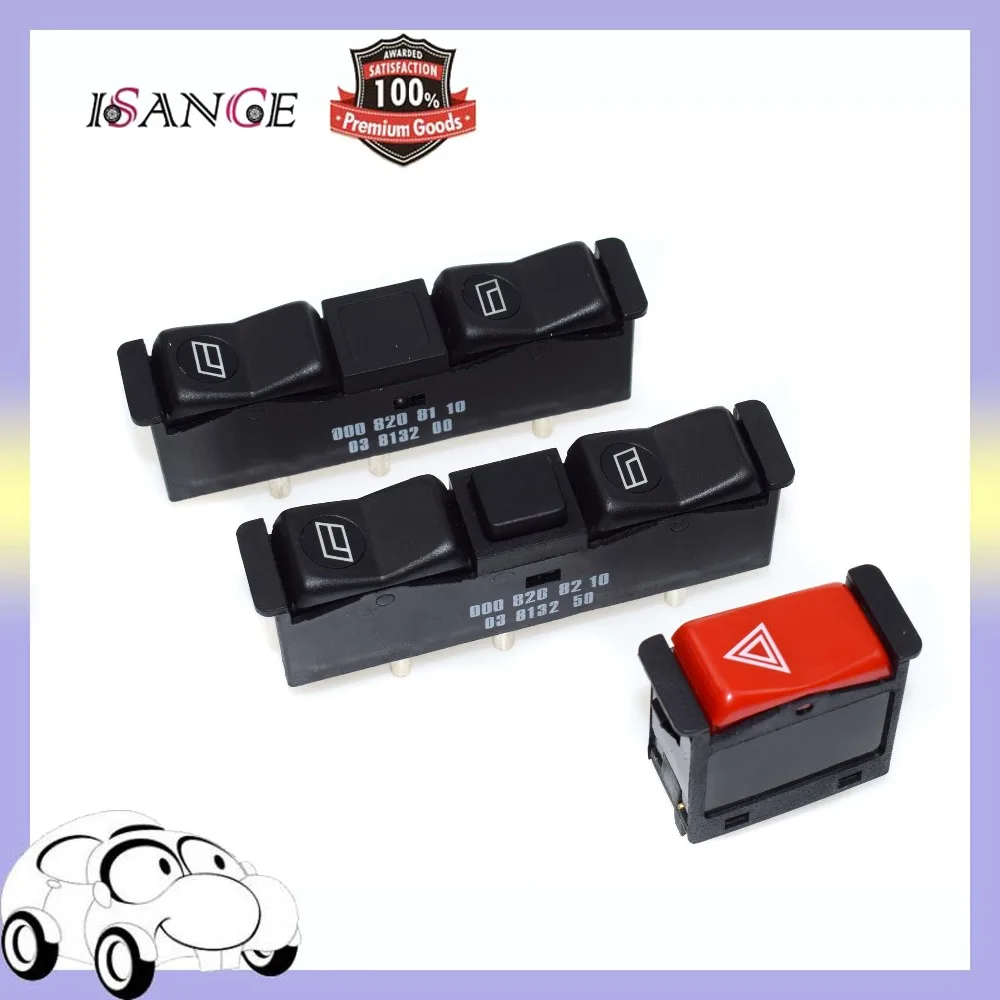 Выключатель ISANCE Power Window LR & Warning аварийный выключатель света для Mercedes Benz W123 W126 W201