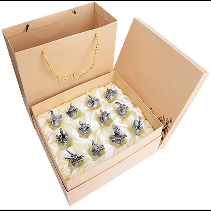 Китайский Зодиак белое вино стекло набор 12 шт. старомодные es Творческий бокалы