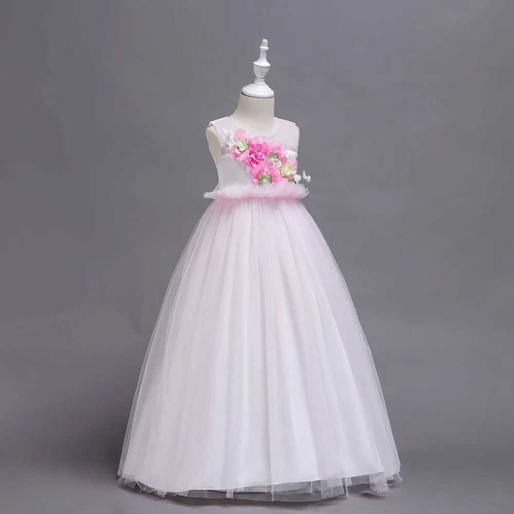 Flowers Teen girls Full dress for Birthday party and wedding Prom Princess Frocks vestidos costumes 6 8 10 12 14 16 Years | Детская