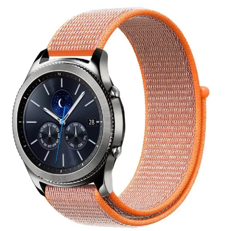 Ремешок нейлоновый спортивный для Samsung Gear S3 S2 Frontier Classic прочный тканевый браслет