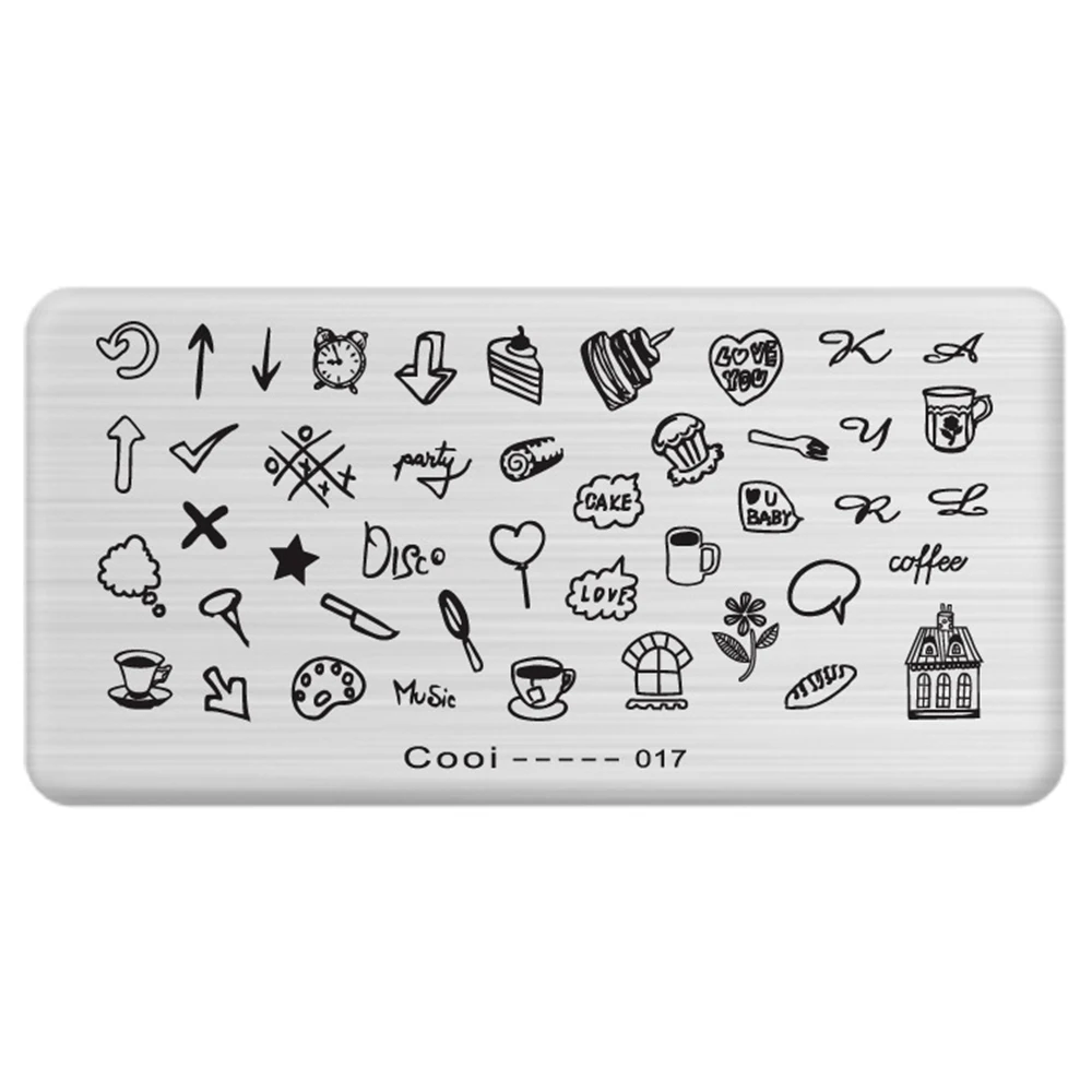 1 лист ногтей штамповки пластины цветок геометрии природы серии шаблон штамп