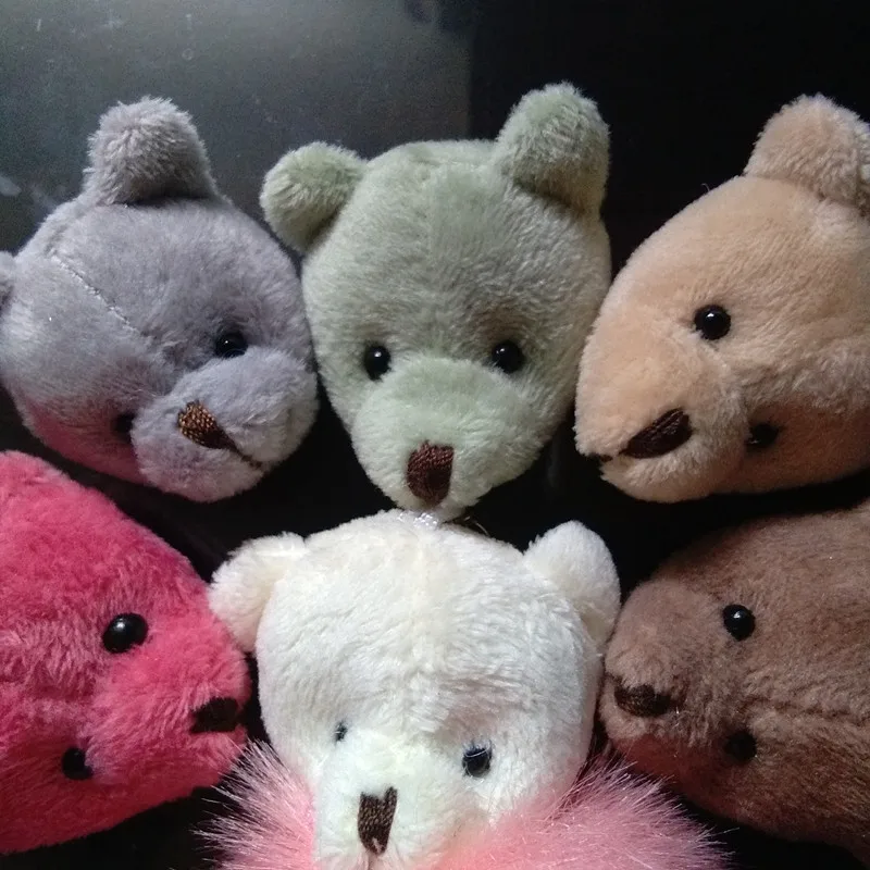 100 шт. новая короткая плюшевая игрушечная головка с медвежонком DIY ювелирный