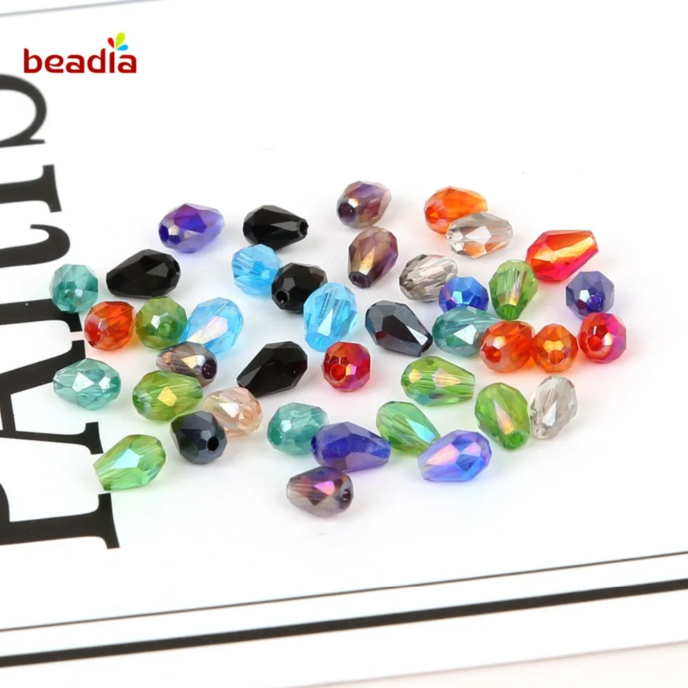 100 шт. 3x5 мм Австрийские каплевидные хрустальные бусины в форме капли с отверстием