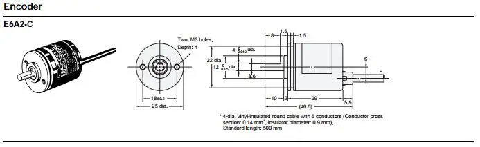 E6A2-CWZ3C 100 P/R OMR Incremantal энкодер 100PPR E6A2CWZ3C АБЗ фазы NPN Выход
