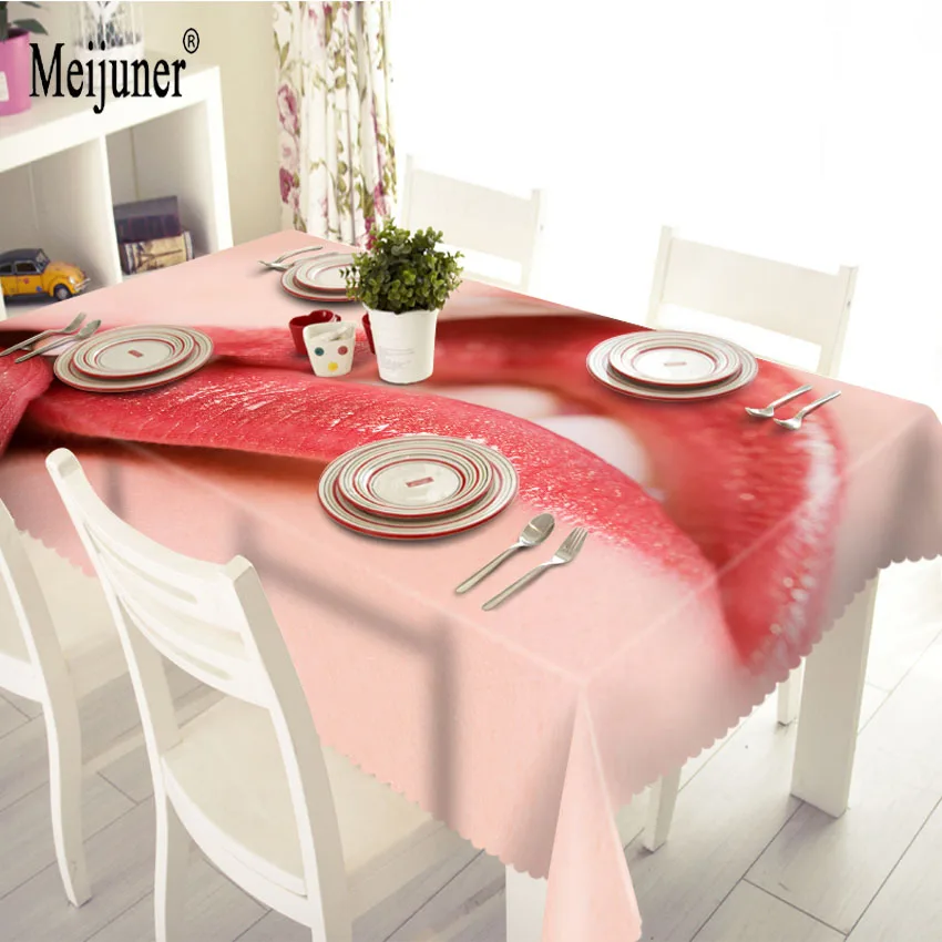Романтическая 3d скатерть Meijuner на День святого Валентина Пыленепроницаемая