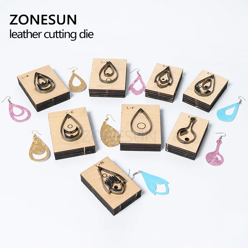 ZONESUN кожаные Сережки для резки стальное правило инструмент украшения кожи