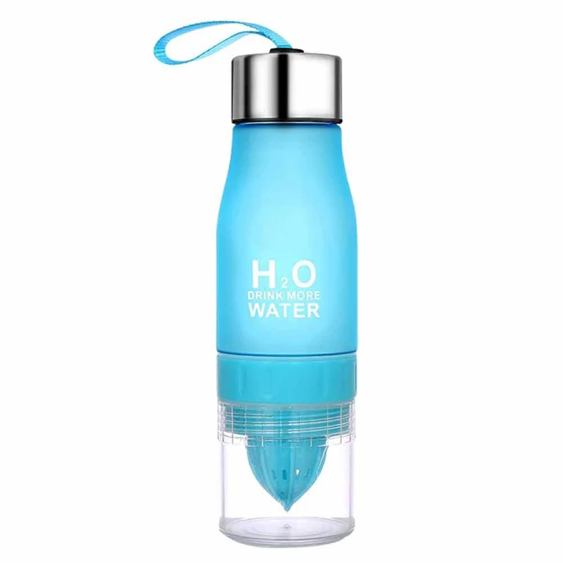 650 мл пластиковые бутылки для воды фруктовый лимонный нагнетатель сока бутылка