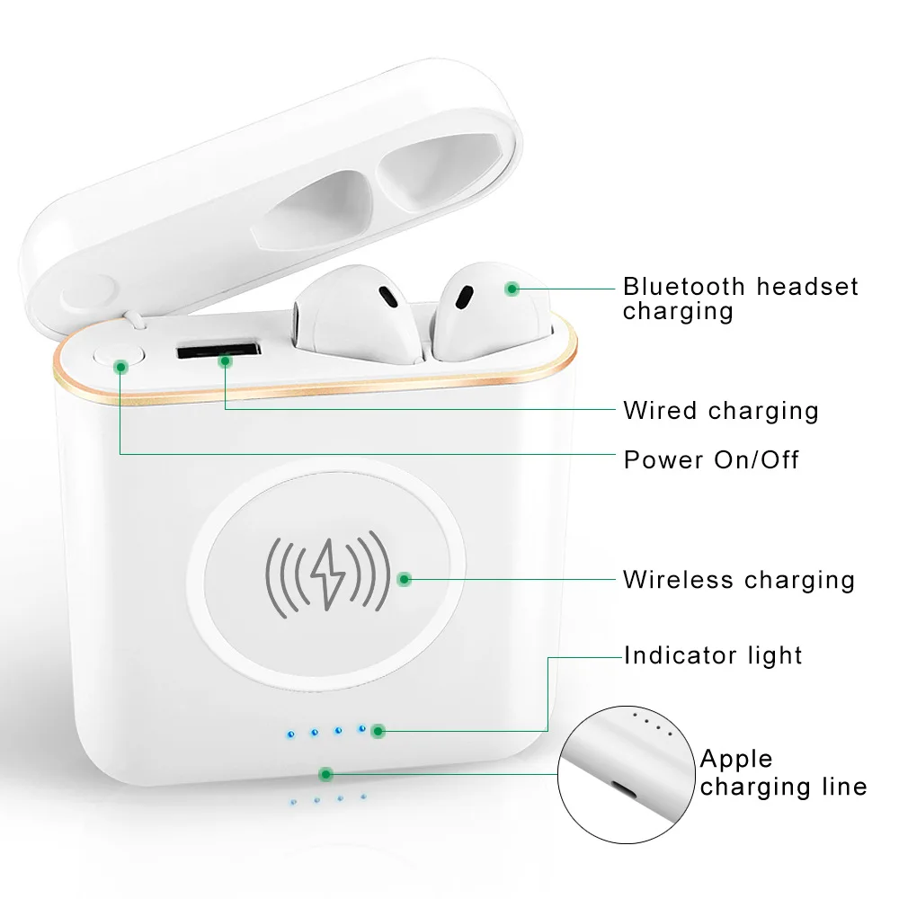 2019 Новый XT6 TWS Bluetooth беспроводной 5 0 супер бас наушники с Беспроводной Зарядная