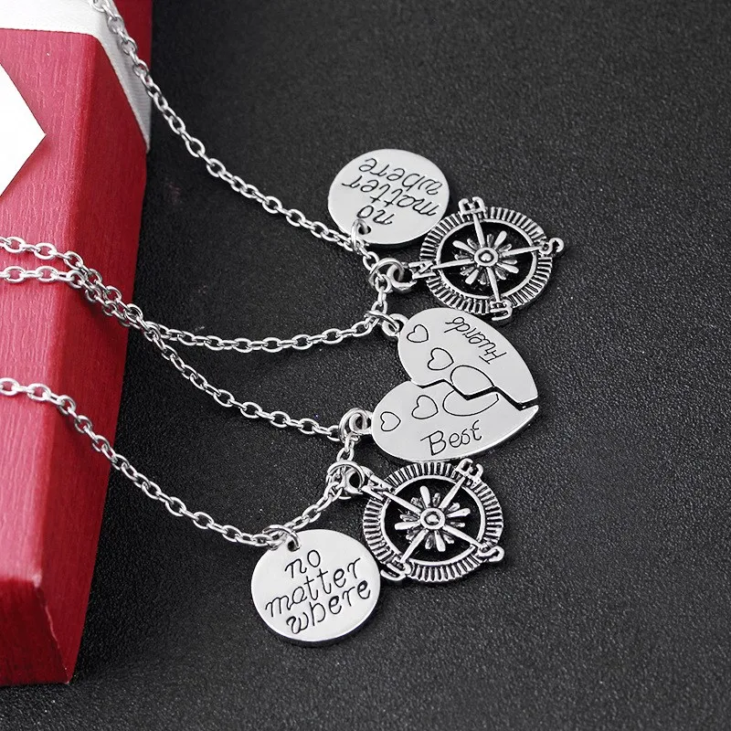 2017 Best Friend Compass Necklace Valentine Gift Couple Set Choker Christmas Gifts | Украшения и аксессуары
