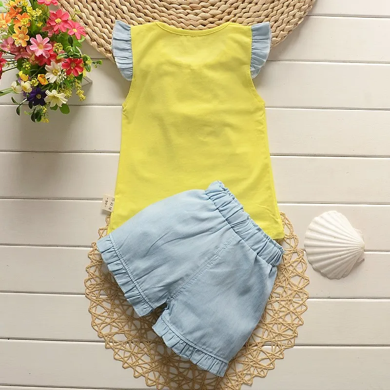 Комплект одежды BibiCola для маленьких девочек 2 шт./компл. футболка шорты хлопковая