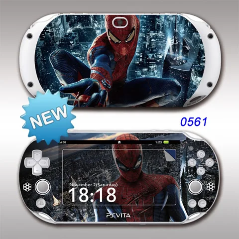 0561 PSV2000 Sticker Передняя и задняя защитная пленка PSV2000 Bleach Skin sticker s Cover для sony PS vita 2000 наклейка с человеком-пауком виниловая защитная пленка - Цвет: 0561 PSV2000 Sticker