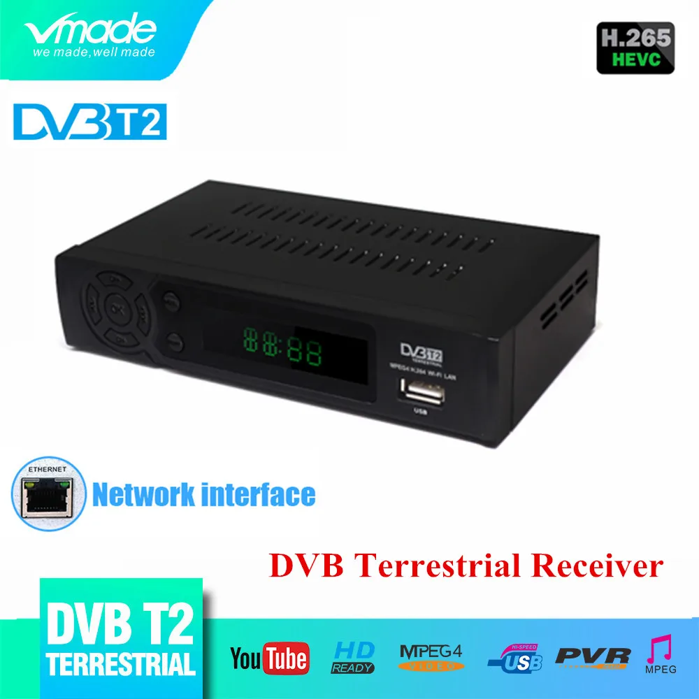 Vmade полностью HD цифровой DVB T2 наземный ТВ приемник Поддержка YouTube H.264 MPEG 4 1080 p