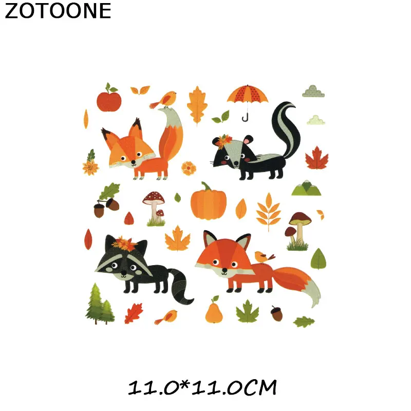 Мультфильм нашивки в форме животных утюжок на и лиса патчи для одежды DIY Футболки