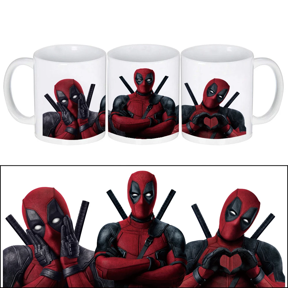 Anime Superhero Deadpool Coffee Mugs Ceramic Tea Milk Cups Friend Gifts