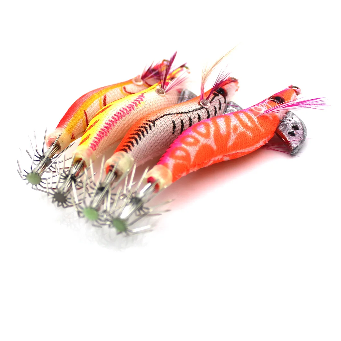 Random Color Hot New Promotions Noctilucent 1 Pc Shrimp Lure Fishing Crank Bait For Squid Tackle Hooks 8cm 7.2g 4 Shape | Спорт и
