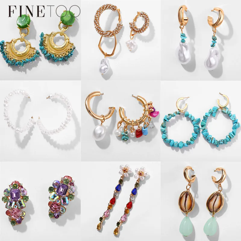 Модные Красочные ассиметричные серьги неправильной формы геометрические с