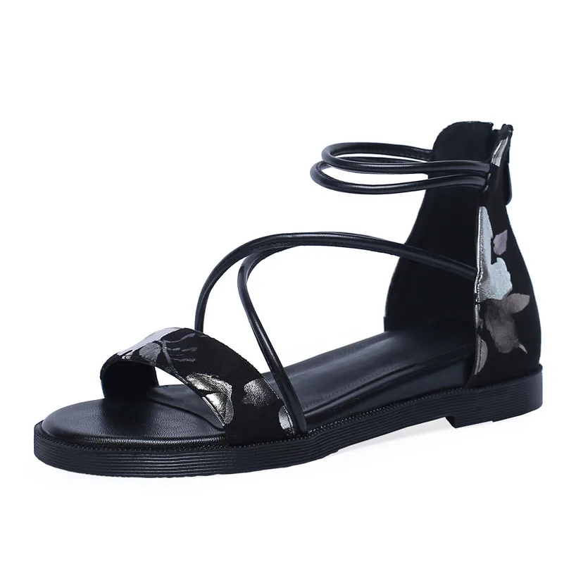 Женские сандалии FEDONAS на молнии сзади из искусственной кожи высоком