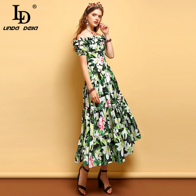 Женское платье большого размера LD LINDA DELLA подиумное праздничное миди с открытыми