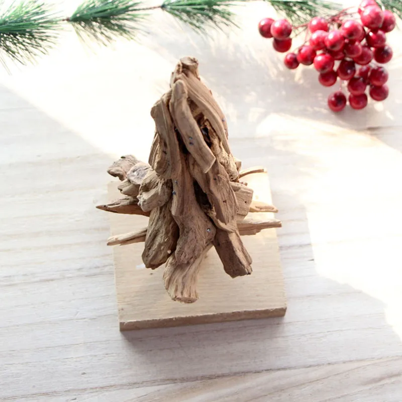 Оригинальные деревянные украшения для рождественской елки настольные Статуэтки