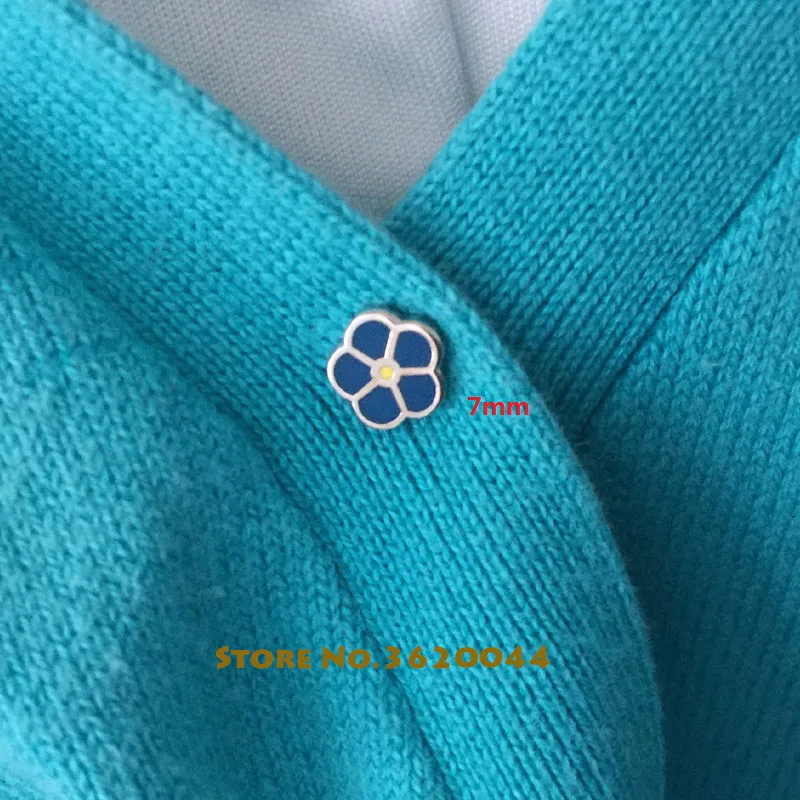 20 штук Forget Me Not Эмаль Воротник Пользовательские брошь Значки корабля металла 7 мм масонских WW2 с лацканами Булавки масоном милый маленький цветок знак