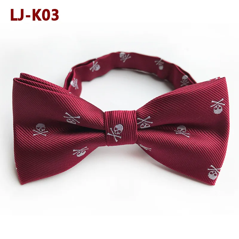 Новинка 2018 черная голова черепа Хэллоуин галстук бабочка рубашки Бабочка