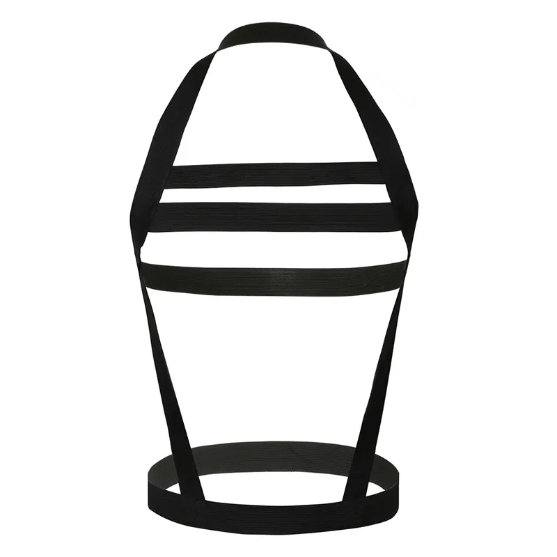 Black MSemis мужские ремни для нижнего белья мужские нейлоновые ремни на бретельках на груди с вырезами на бретельках - Цвет: Black