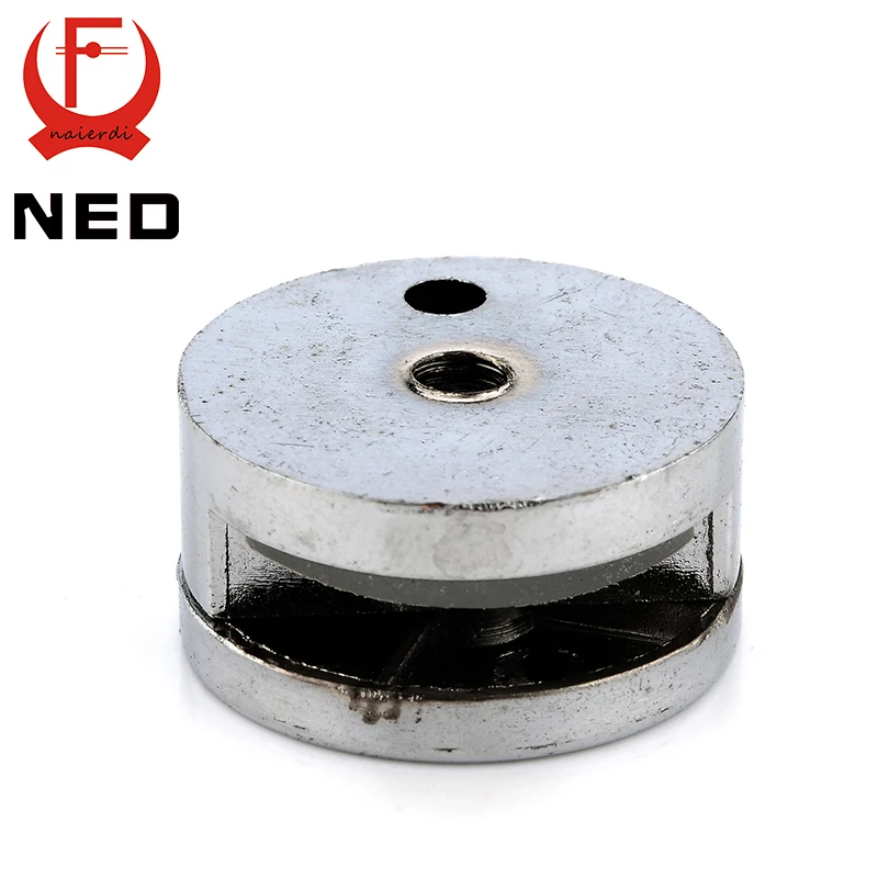 Круглые зеркальные стеклянные зажимы оцинкованные полки из сплава с поддержкой