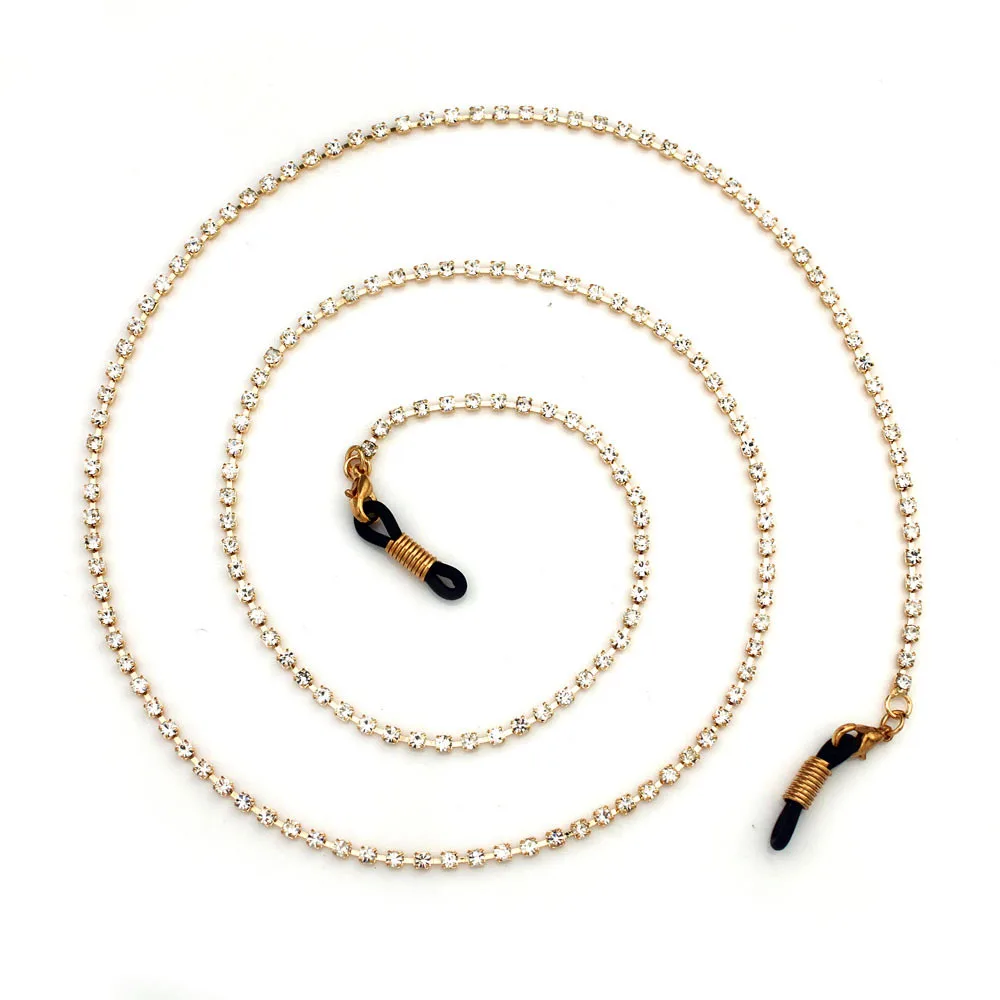 Модные женские очки с золотыми бриллиантами и шнуром на шее ремешок для очков