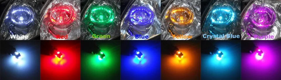 12 V CE светодиодный автомобиль Запасная лампа T10(5*5050 SMD) W5W W2.1X9.5d для сигнальных огней верхнего чтения широкая лампа подсветки