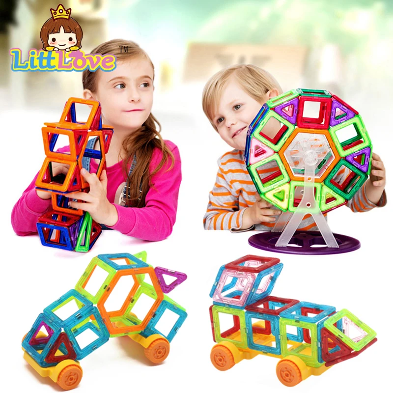 Магнитные строительные блоки 45 шт. большой размер Обучающие дизайнерские