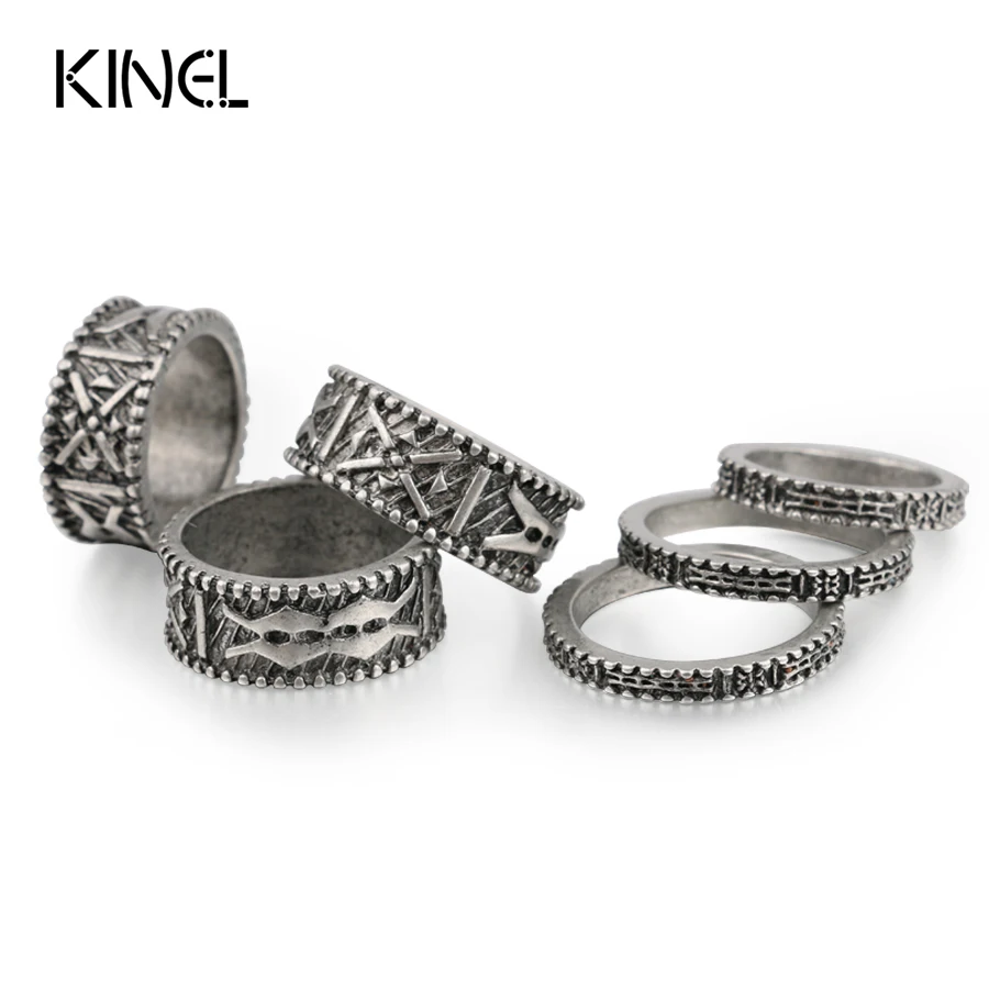 2016 мода 6 шт./компл. винтажное пляжное панк кольцо со стрелкой набор этнический