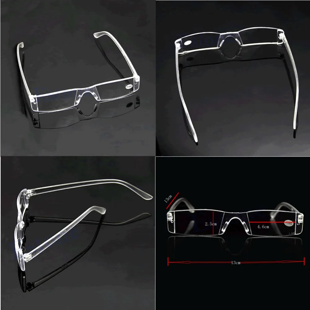 

Eyeglasses Clear Rimless Reading Glasses Light Portable Presbyopia Presbyopic Lens +1.0 +1.5 +2.0 +2.5 +3.0 +3.5 +4.0 Diopter