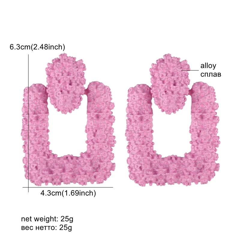 Большие женские серьги DiLiCa трендовые эффектные Висячие ювелирные украшения из