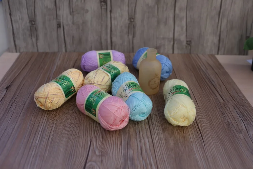 50 г/шарики натуральная мягкая бамбуковая и хлопковая пряжа для вязания