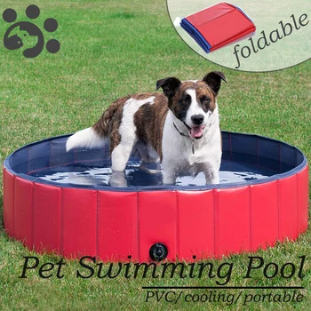 Foldable Pet Pool Swimming Dog Bathing Tub Large Pet Swimming House Durable Portable for Dogs Puppy Kids Outdoor Summer MP0000