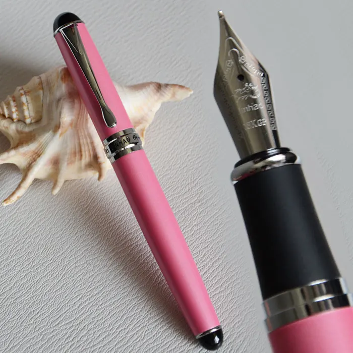 Перьевая ручка JINHAO X750 медь 18KGP 0,7 мм перо с широким основанием роскошный офисный подарок серебро черный синий розовый 15 OCLORS селективный JINHAO 750 - Цвет: pen as picture show