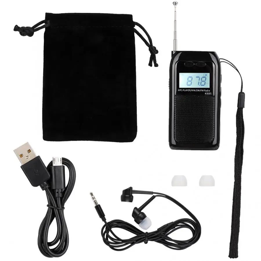 Портативный FM-радиоприемник Полнодиапазонный FM/MW/SW радиоприемник Цифровая