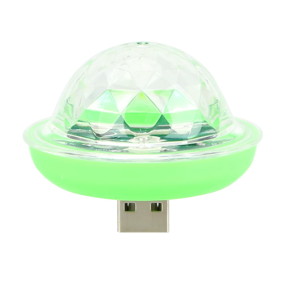 Зеленый YOSOLO UFO Форма Красочный волшебный шар USB светодиодный светильник для сцены Mini USB светодиодный вечерние светильник s интерьерное декоративное украшение - Название цвета: Зеленый