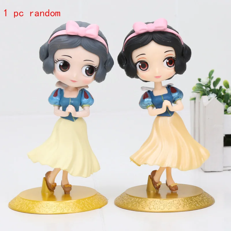 snow white Q версия принцесса Мулан Q Posket ПВХ Фигурки игрушки куклы Коллекция игрушек для детей - Цвет: snow white