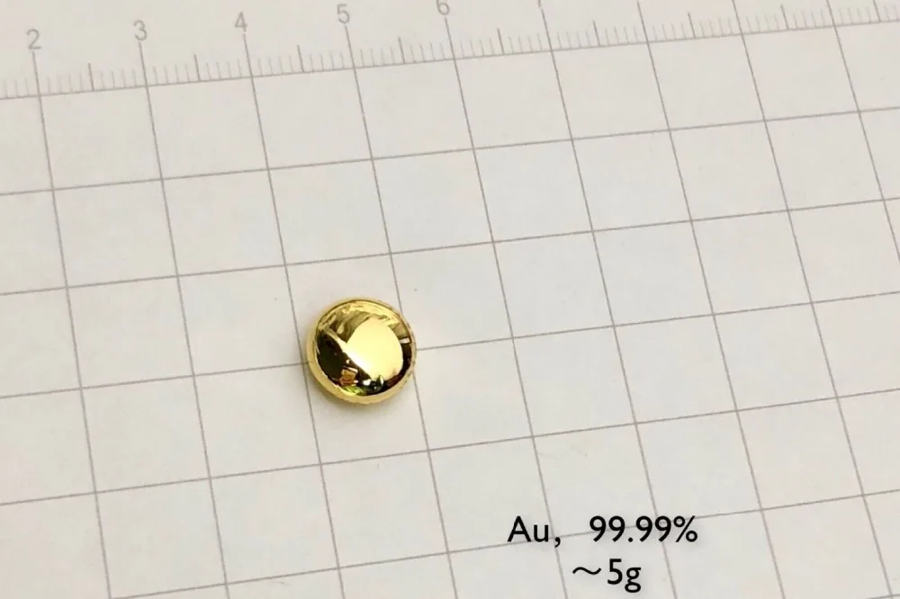 Золотой Металл одиночный гранулы 5 г 99.99% чистый элемент электронный луч расплавленный