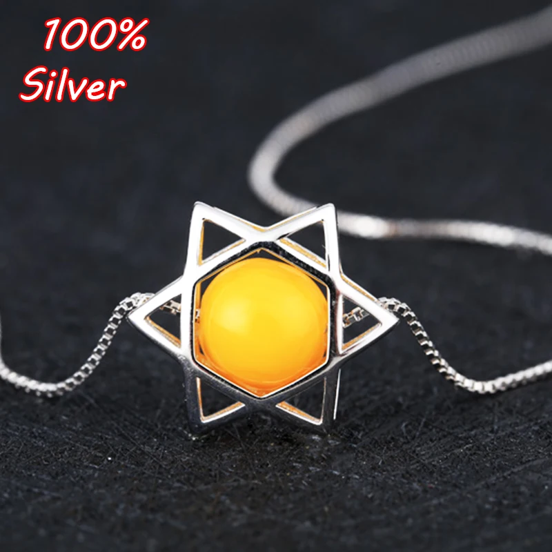 

9mm 100% 925 Sterling-Silver Color Pendant empty care DIY inlaid amber wax turquoise pendant care female models inlaid beads