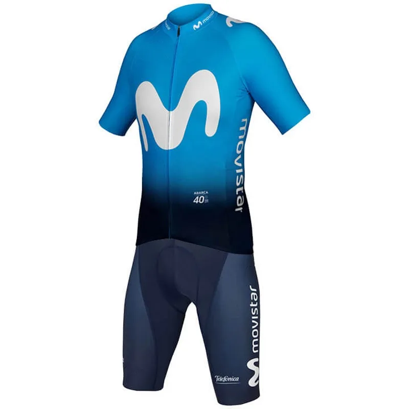movistar pro team AG2R aero велокостюм цельный короткий рукав летний Боди Одежда для велосипеда MTB Ropa Ciclismo speedsuit - Цвет: movistar