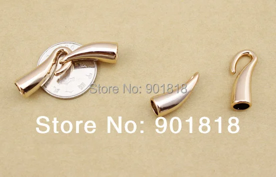 Фитинг 6 мм кожаный шнур 20 компл./лот цвета розового золота CCB (не металл) концы