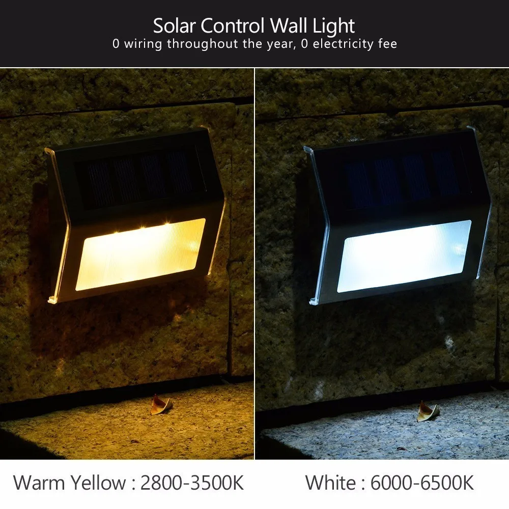 Светодиодный лампа для освещения подножки работающая от солнечной энергии на солнечных батареях