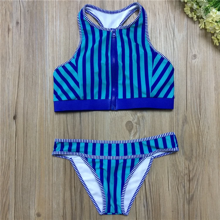 Fitness Sexy Sport Bikini Women Swimwear Stripe Sporty Swimsuit Red Sportswear Triangle Set Bikinis Bathing Suit |