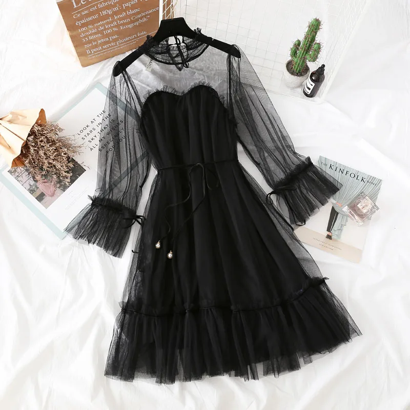 Женское Сетчатое кружевное платье в богемном стиле повседневное облегающее с